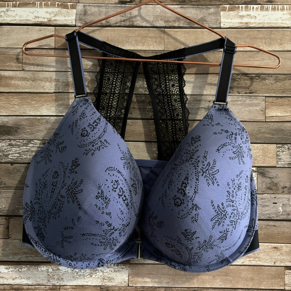 Cacique Front-Close Cotton Boost Plunge Bra 38H